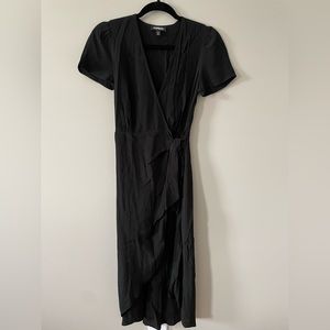 NWOT Size XXS EXPRESS Black wrap maxi dress